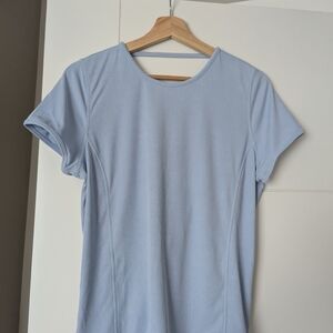 Lululemon Open Back Blue Top Size 8